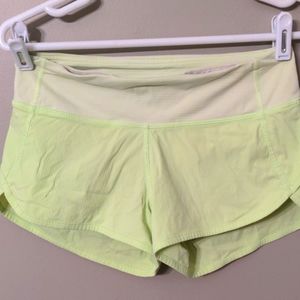 Neon Green Lululemon Shorts